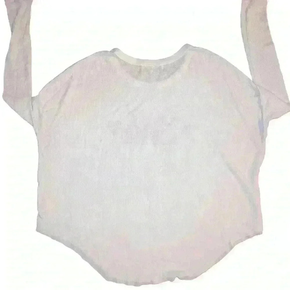 Wildfox  Love More Perry Thermal Pullover Top Vanilla Heart Oversized size XS - Picture 3 of 5